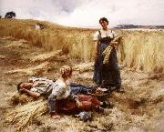 Leon Lhermitte Harvesters at Mount Saint-Pere oil painting